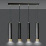 Lampa wisząca Kibo IV czarno-złota | Emibig - 60cm