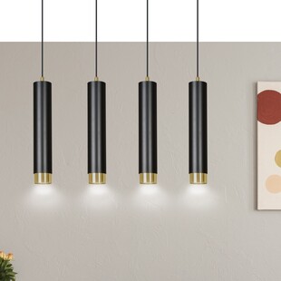 Lampa wisząca Kibo IV czarno-złota | Emibig - 60cm