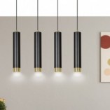 Lampa wisząca Kibo IV czarno-złota | Emibig - 60cm