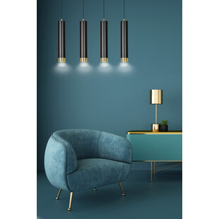 Lampa wisząca Kibo IV czarno-złota | Emibig - 60cm