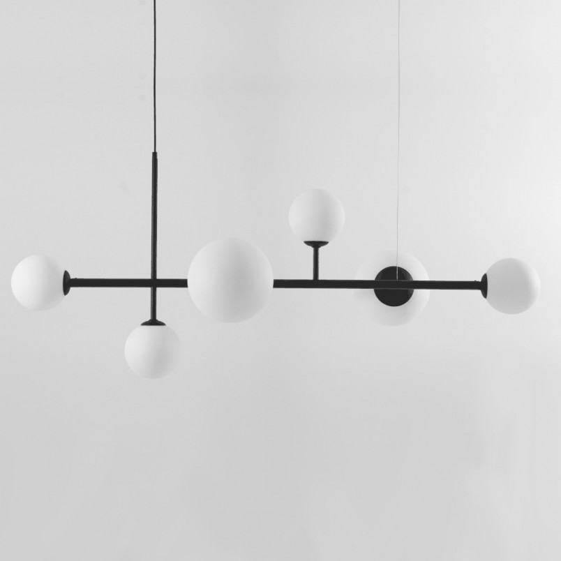 Lampa wisząca Dione VI czarno-biała Aldex | Sklep z lampami