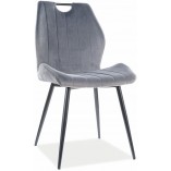 Krzesło welurowe Arco Bluvel 14 Signal - Szare, Elegancki Design