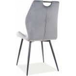 Krzesło welurowe Arco Bluvel 14 Signal - Szare, Elegancki Design