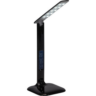 Lampa biurkowa LED Glenn z zegarem | Brilliant