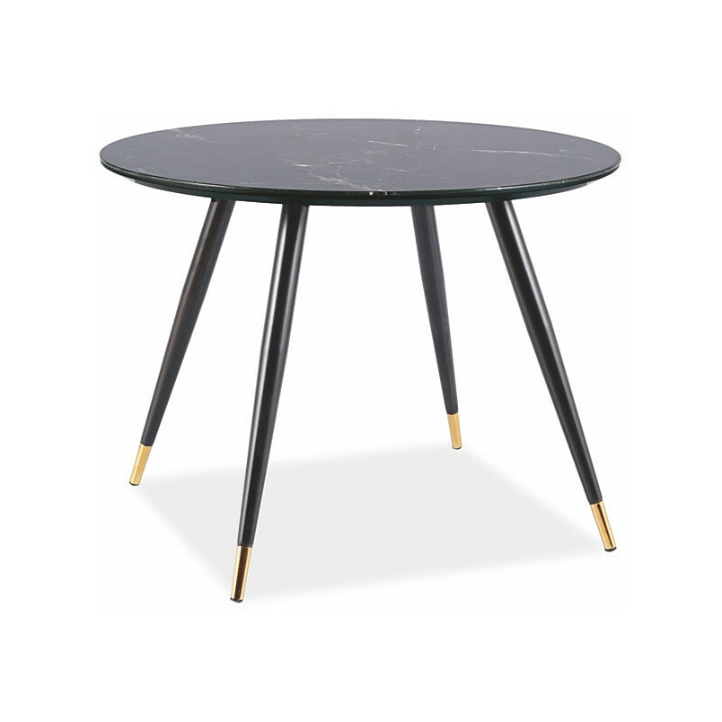 Stół Okrągły Glamour Cyryl Signal | Czarny, 100cm