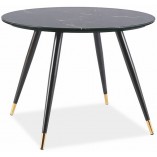Stół Okrągły Glamour Cyryl Signal | Czarny, 100cm