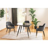 Stół Okrągły Glamour Cyryl Signal | Czarny, 100cm