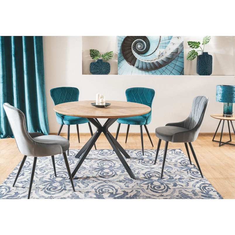 Stół okrągły industrialny Aster 120cm Signal - Stylowy i funkcjonalny