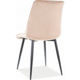 Krzesło welurowe Chic Velvet Signal - Beż / Czarny | Komfort i styl