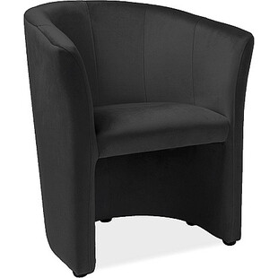 Fotel klubowy welurowy TM-1 czarny Signal - Komfort i styl