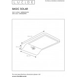 Kinkiet solarny Basic LED czarny Lucide - Oświetlenie ogrodowe