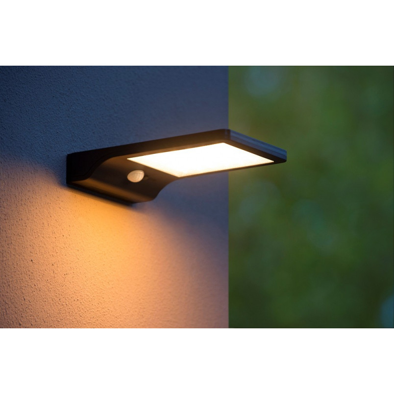 Kinkiet solarny Basic LED czarny Lucide - Oświetlenie ogrodowe