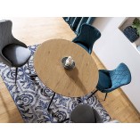 Stół okrągły industrialny Aster 120cm Signal - Stylowy i funkcjonalny