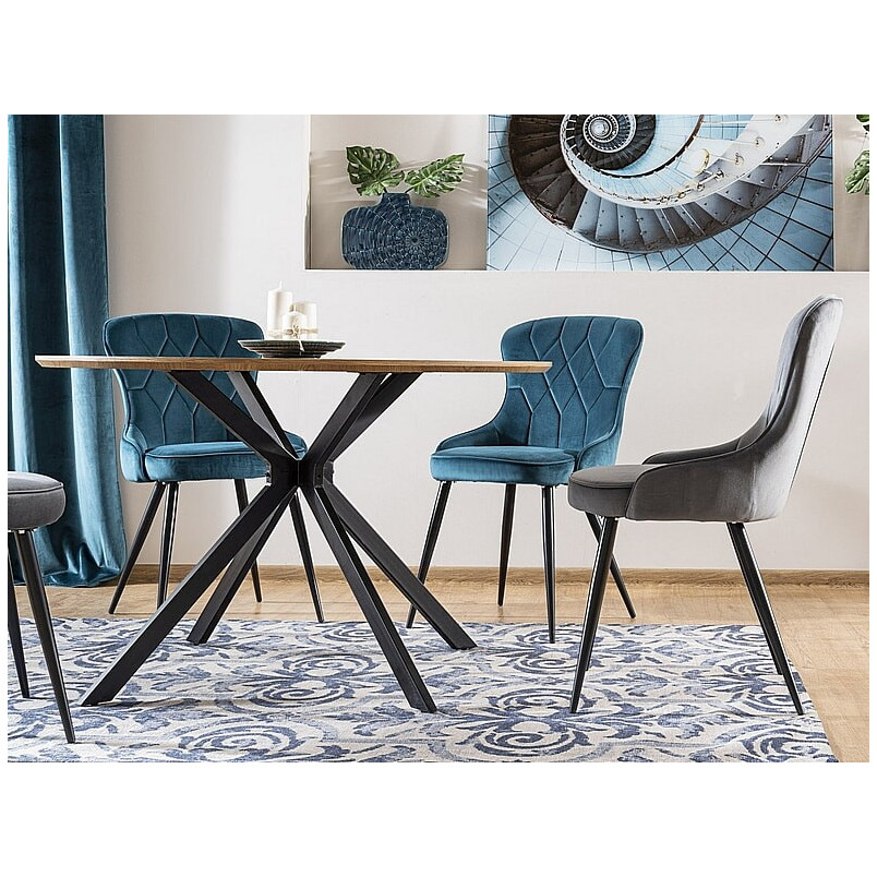 Stół okrągły industrialny Aster 120cm Signal - Stylowy i funkcjonalny