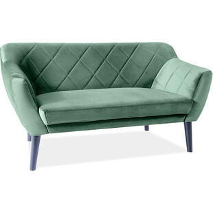 Sofa welurowa 2 osobowa Karo Velvet zielona marki Signal