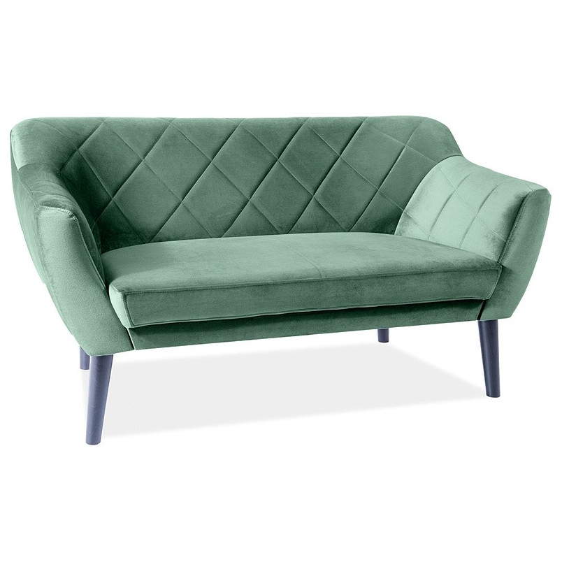 Sofa welurowa 2 osobowa Karo - Signal, 140cm, Zielony