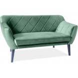Sofa welurowa 2 osobowa Karo - Signal, 140cm, Zielony