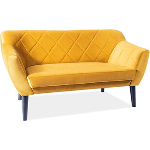 Sofa welurowa 2 osobowa Karo Velvet curry marki Signal