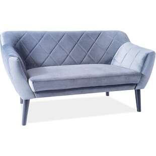 Sofa welurowa 2 osobowa Karo Velvet szara marki Signal
