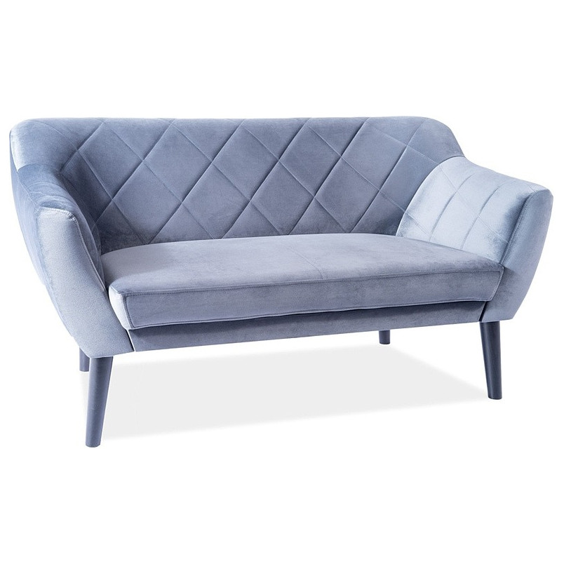 Sofa welurowa 2-osobowa Karo - Signal, 140cm, Szara