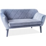 Sofa welurowa 2-osobowa Karo - Signal, 140cm, Szara