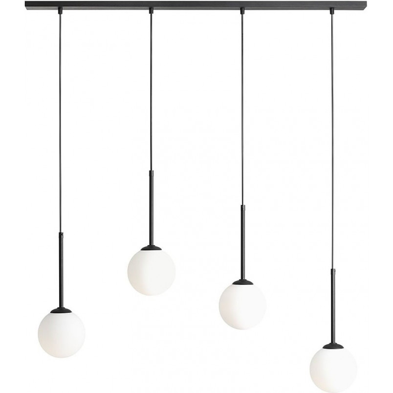 Lampa wisząca Bosso Black IV - Aldex | Szklane kule, czarno-biała