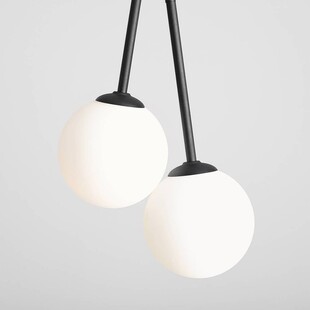 Lampa wisząca szklane kule Bosso Black IV biało-czarna marki Aldex