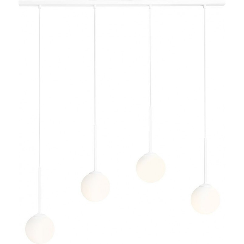 Lampa wisząca Bosso White IV - Aldex | Białe kule szklane