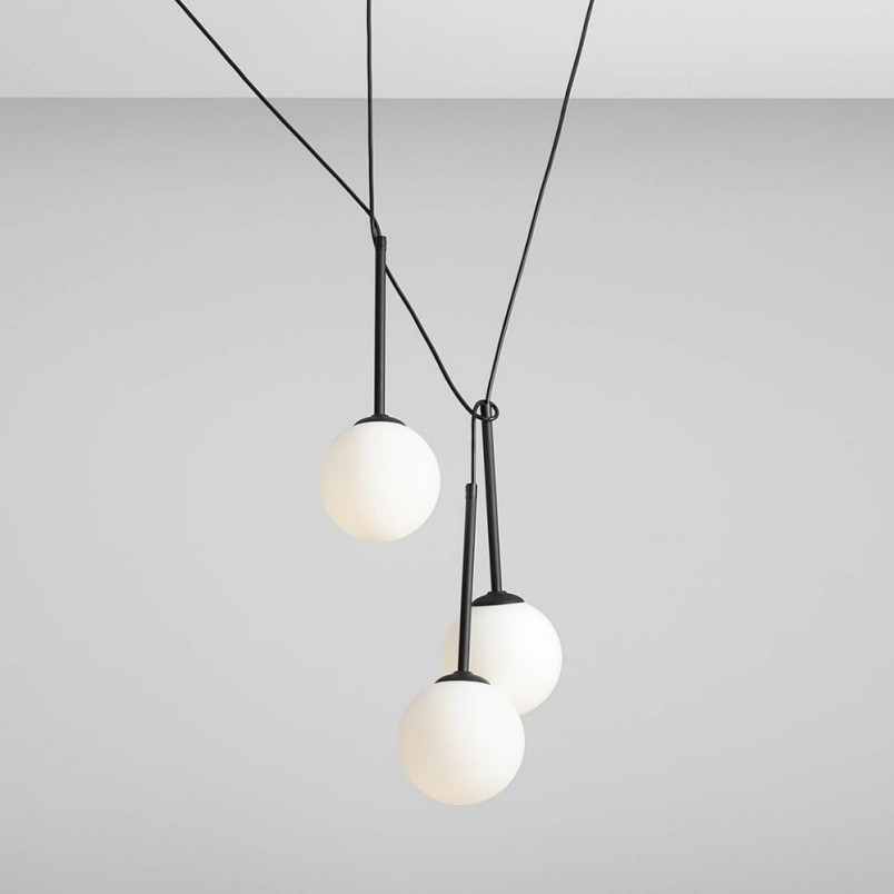 Lampa wisząca Bosso Black III - 3 szkła, Aldex