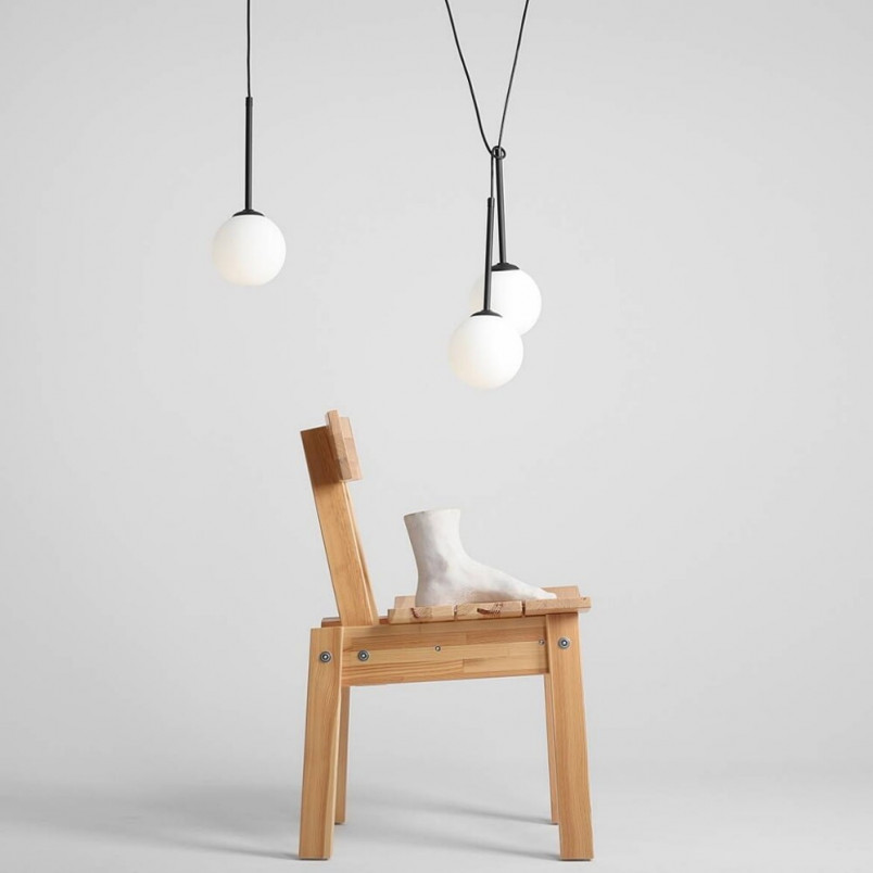 Lampa wisząca Bosso Black III - 3 szkła, Aldex