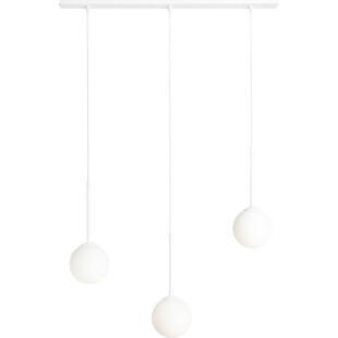 Lampa wisząca potrójna szklane kule Bosso White III biała marki Aldex