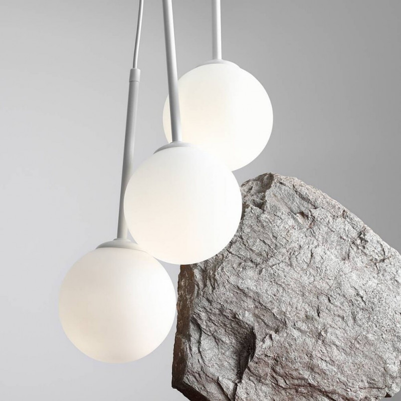Lampa Wisząca Bosso White III - 3 szkła, 80cm | Aldex