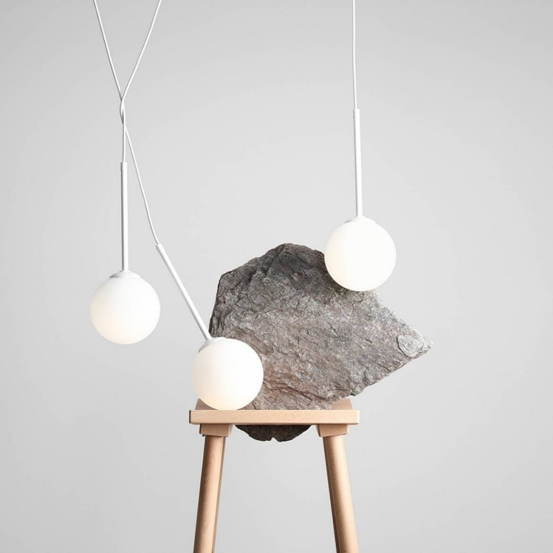 Lampa Wisząca Bosso White III - 3 szkła, 80cm | Aldex