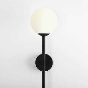 Designerski Kinkiet szklana kula Bosso Black biało-czarny marki Aldex