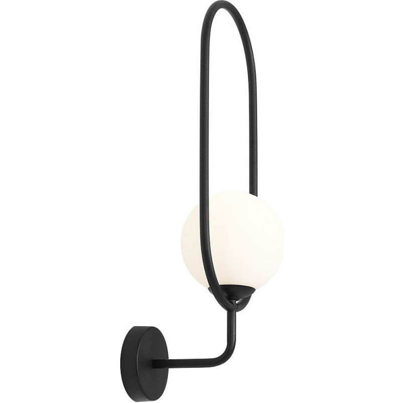 Kinkiet Riva Black Aldex - Szklana kula, designerski styl