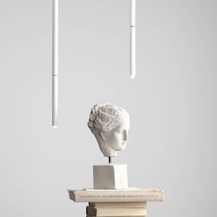Lampa sufitowa tuba Stick All White L biała marki Aldex