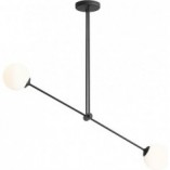 Lampa sufitowa Ohio Black II - Aldex | Szkło, Czarno-Biała