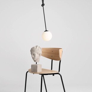 Lampa sufitowa Ohio Black II - Aldex | Szkło, Czarno-Biała