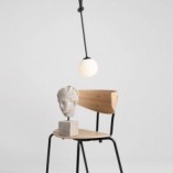 Lampa sufitowa Ohio Black II - Aldex | Szkło, Czarno-Biała