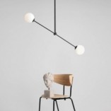 Lampa sufitowa Ohio Black II - Aldex | Szkło, Czarno-Biała