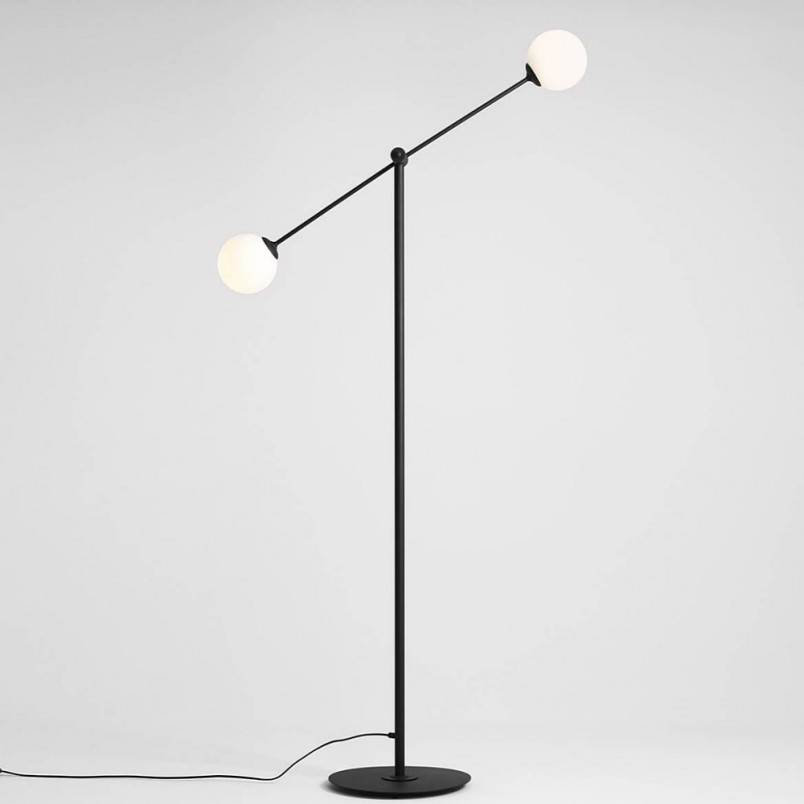 Lampa podłogowa Ohio Black - Aldex | Szklane kule, design