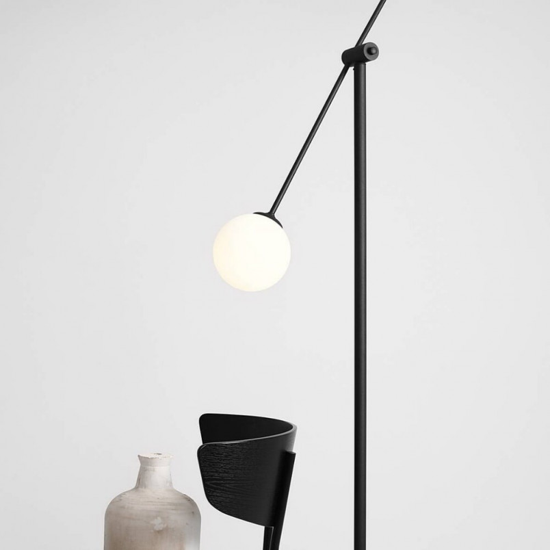 Lampa podłogowa Ohio Black - Aldex | Szklane kule, design