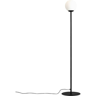 Lampa podłogowa szklana kula Pinne Black biało-czarna marki Aldex