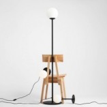 Lampa podłogowa szklana Pinne Black | Aldex - Elegancki Design