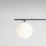 Lampa wisząca Aldex Beryl Glass III | 3 szkła, 80cm, Biało-chrom
