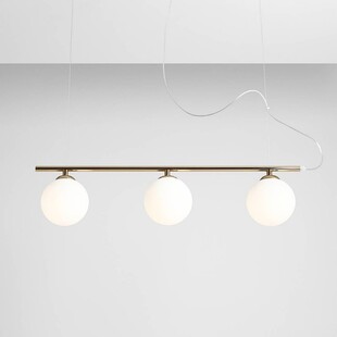 Lampa wisząca 3 szklane kule Beryl Glass III biało-złota marki Aldex