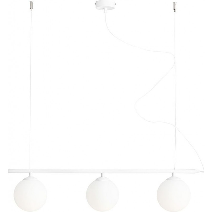 Lampa wisząca Aldex Beryl Glass III - 3 szklane kule, biała