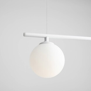 Lampa wisząca Aldex Beryl Glass III - 3 szklane kule, biała
