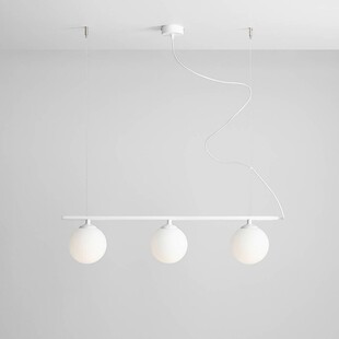 Lampa wisząca Aldex Beryl Glass III - 3 szklane kule, biała