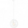 Designerska Lampa wisząca szklana kula Globus White 30 przezroczysta Aldex do salonu